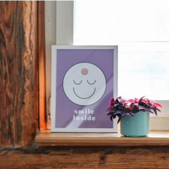 stahlpink - "smile inside"-Poster, Fine-Art-Print