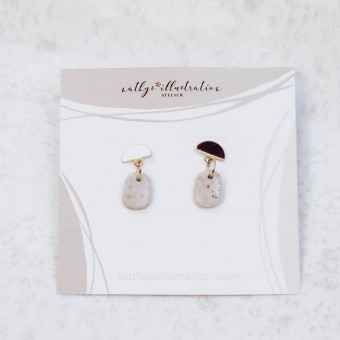 nathys_illustration - Ohrringe "snowdrop" 1,0 cm