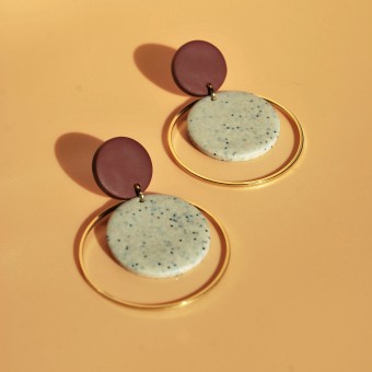 Ipanema | Lila Statement-Ohrringe | Santoclay