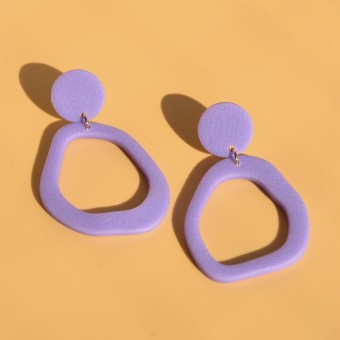 Ipanema | Lila Statement-Ohrringe | Santoclay