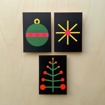 Kartenset Weihnachten grafisch von undschwestern