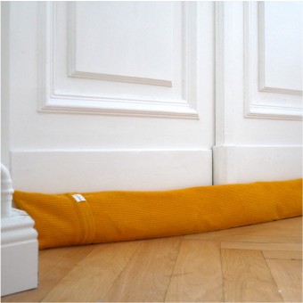 Zugluftstopper "Mustard Cordula" mit waschbarem Bezug von stop!t