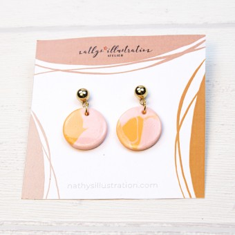 nathys_illustration Ohrringe "summer peach" 1,5 cm 