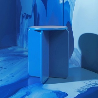 XO Hocker und Sidetable in TIEFBLAU von Studio Sonntag