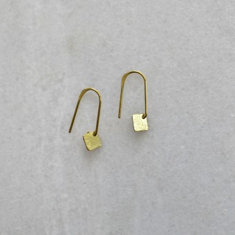 Gudbling // Kleine minimalistische Quadrat Ohrhänger
