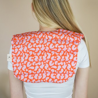 Dinkelkissen für Schulter und Nacken "Orange-Pink" – Tochter von Walter