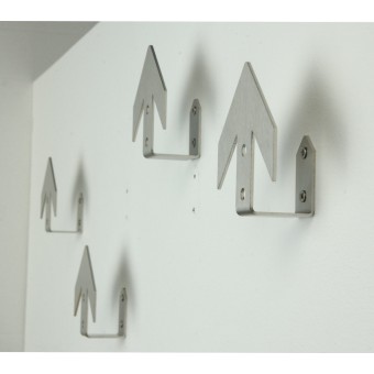 Keilbach Garderobenhaken "up", aus Edelstahl, 8,5 x 8,5cm, Tiefe 4cm
