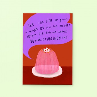 franzizo Postkarte »Wackelpuddingbeine«