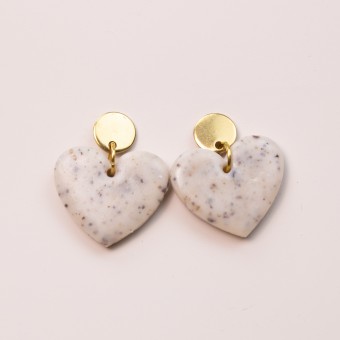 nathys_illustration - Ohrringe "white stone heard" 1,5cm