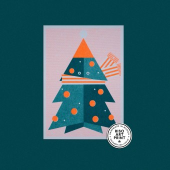 X-Mas Tree Postkarte / The Happy Club