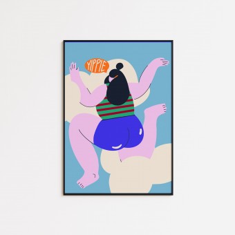 Girls in Motion Yippie Poster A4