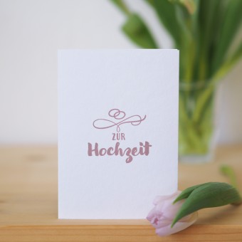 finicrafts zur Hochzeit Letterpress-Karte mit Umschlag