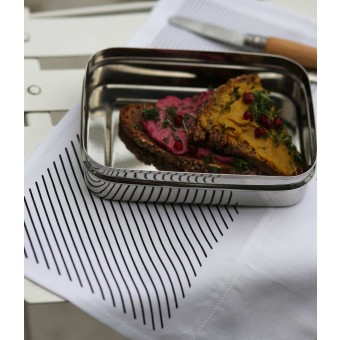 ZURÜCK Picknick Serviette bedruckt weiß