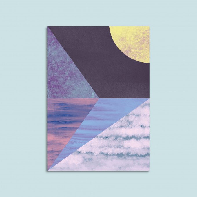 Poster »Moon« / Print / Wandbild / Din A4 / frau rippe