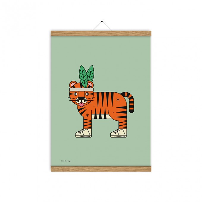 redfries high five tiger a3 – Kunstdruck DIN A3