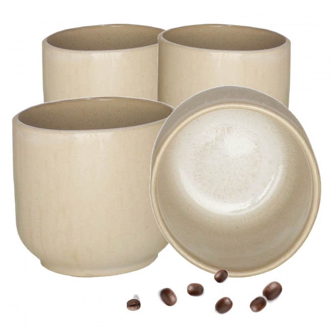 Lys Keramik Becher 300 ml, 4er-Set – handgemacht in Portugal – Salty Mind