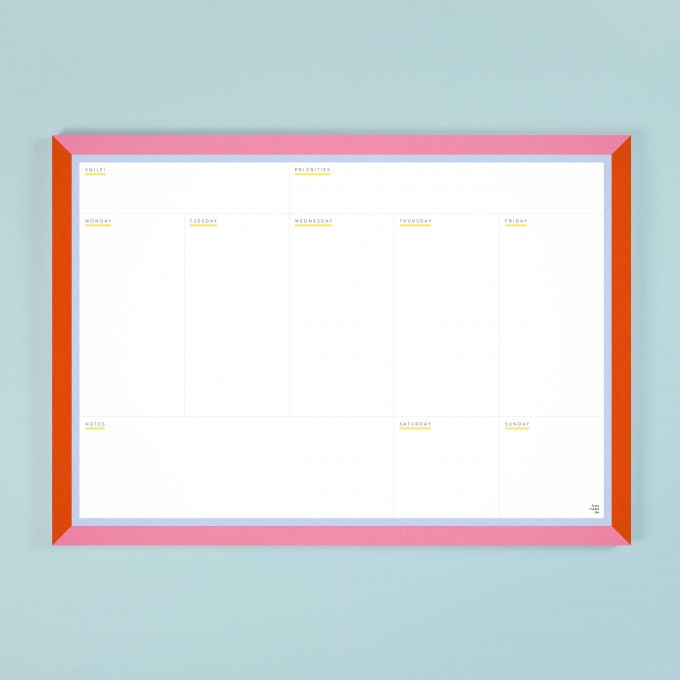Wochenplaner (No. 21) / A4 – rot-pink / frau rippe