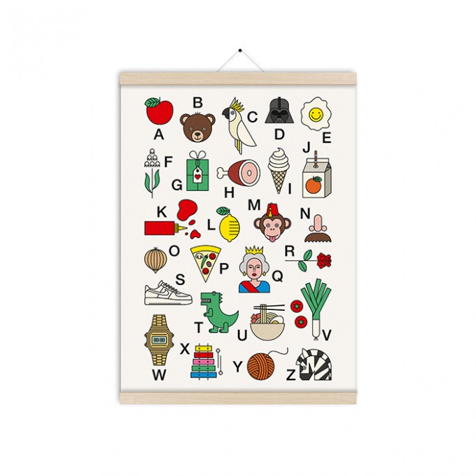 redfries happy abc – Kunstdruck DIN A3