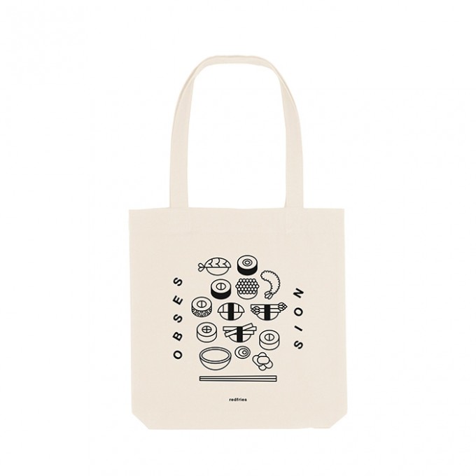 redfries tote bag sushi – Recycelte Baumwolltasche