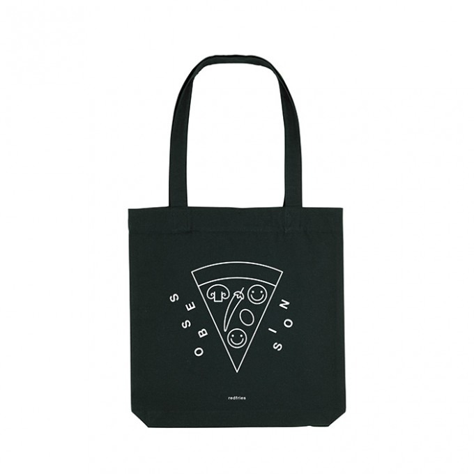 redfries tote bag pizza – Recycelte Baumwolltasche