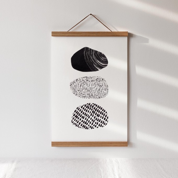 Paperlandscape | Kunstdruck "Gestapelte Felsen" | Poster Steine | abstrakte Natur | verschiedene Größen