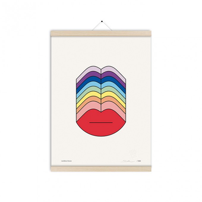 redfries rainbow kisses a3 – Kunstdruck DIN A3
