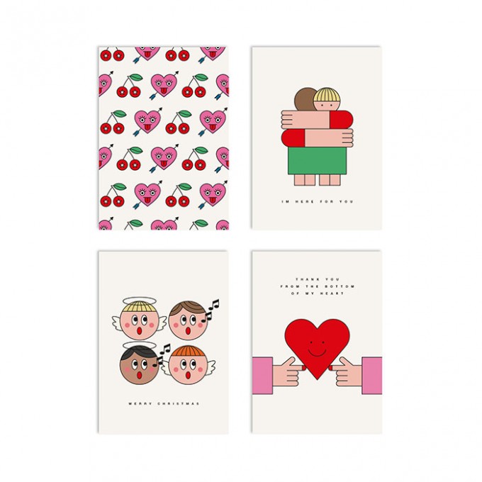 redfries set embracements – 4 Klappkarten DIN A6