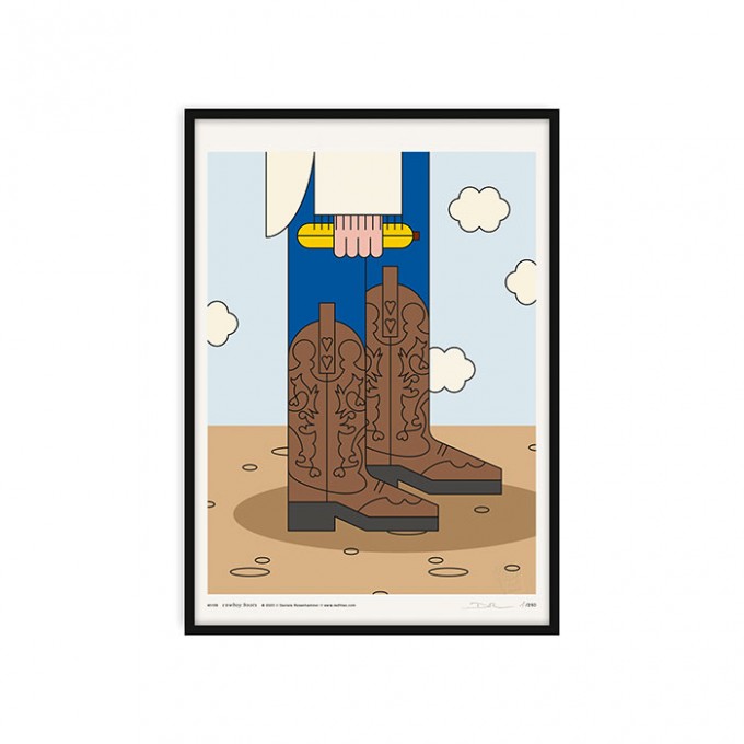 redfries cowboy boots – Kunstdruck DIN A3