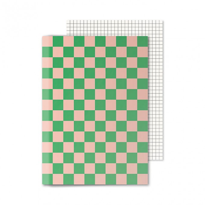 redfries checkered rhubarb – 2 Stück Notizhefte DIN A5