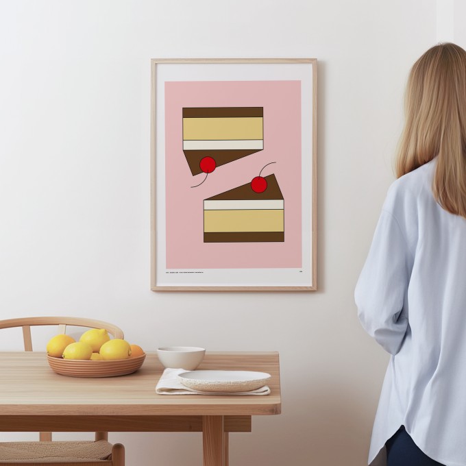 redfries drunken cake – Kunstdruck DIN B2