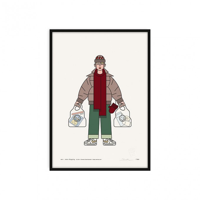 redfries xmas shopping – Kunstdruck DIN A3