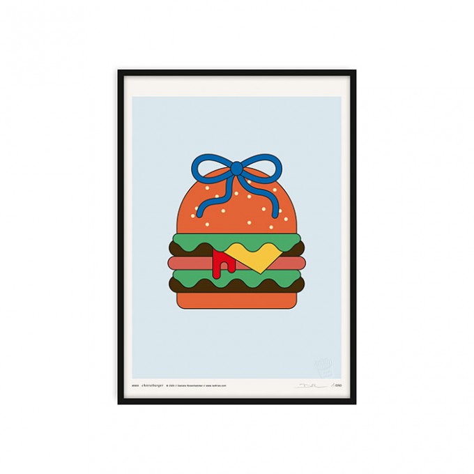 redfries cheeseburger – Kunstdruck DIN A3