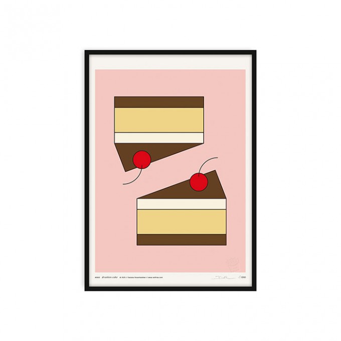 redfries drunken cake – Kunstdruck DIN A3