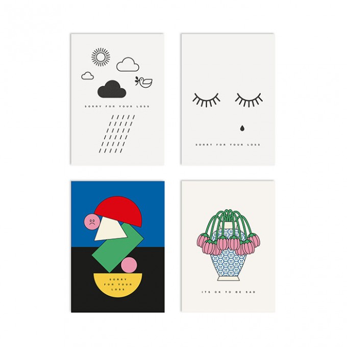 redfries set sympathy – 4 Klappkarten DIN A6