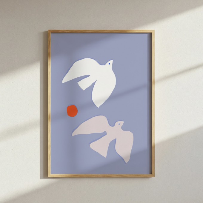 Sailing Birds Poster | A4, A3, A2 - ANOULI.STUDIO