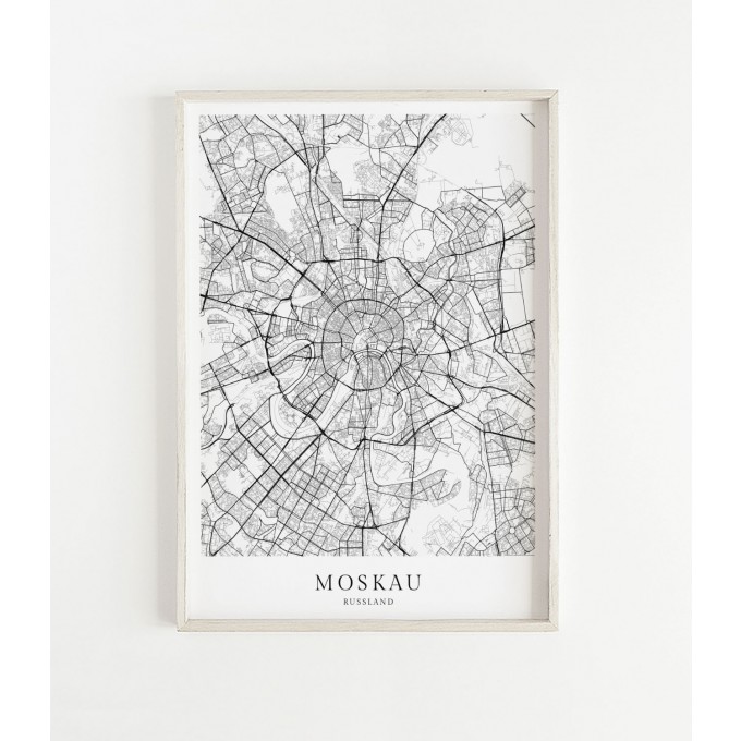 MOSKAU als hochwertiges Poster im skandinavischen Stil von Skanemarie