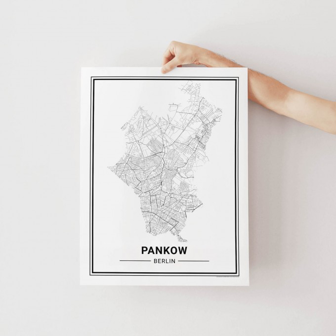 BERLIN Pankow Poster Stadtplan von Skanemarie