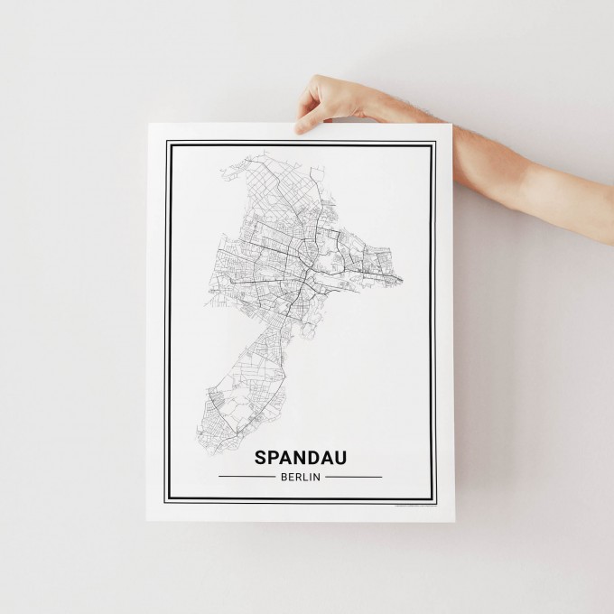 BERLIN Spandau Poster Stadtplan von Skanemarie