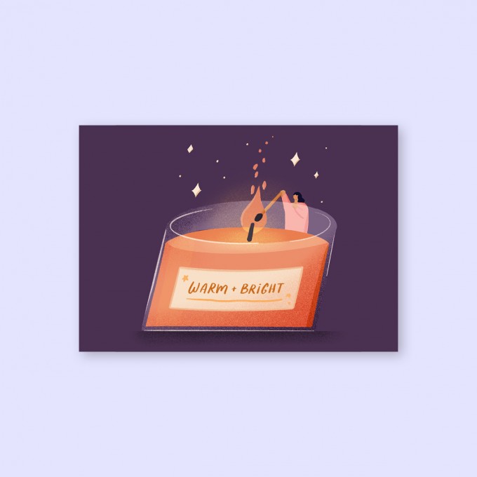 Warm + Bright / Postkarte A6 / Svea Hansohn Illustration