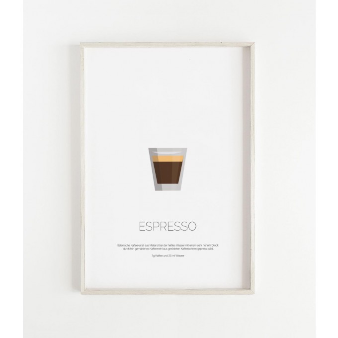 ESPRESSO Poster im minimalistischen Stil von Skanemarie