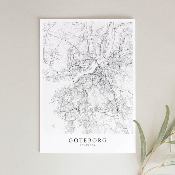 GÖTEBORG als hochwertiges Poster im skandinavischen Stil von Skanemarie