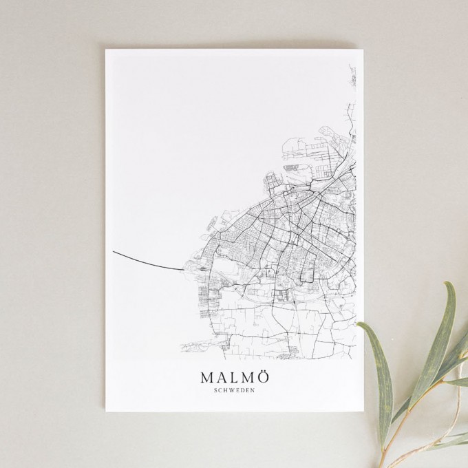 MALMÖ als hochwertiges Poster im skandinavischen Stil von Skanemarie