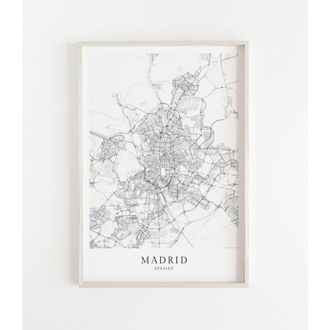 Karte MADRID als Print im skandinavischen Stil von Skanemarie 
