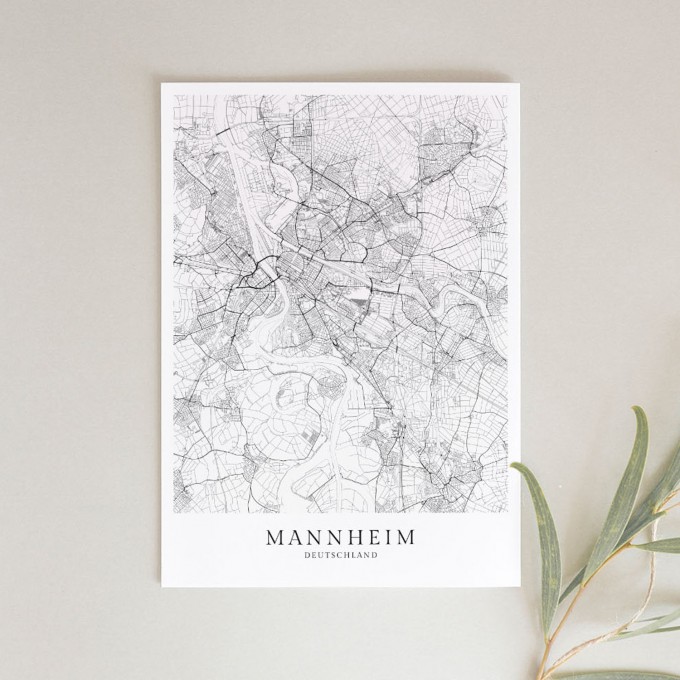 MANNHEIM als hochwertiges Poster im skandinavischen Stil von Skanemarie