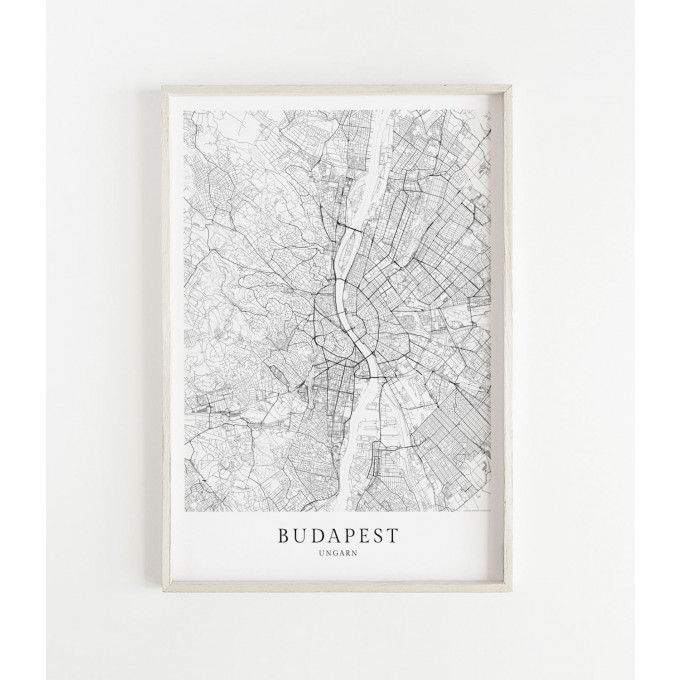 BUDAPEST als hochwertiges Poster im skandinavischen Stil von Skanemarie