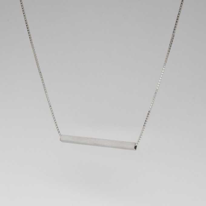 Jonathan Radetz Halskette SQUARE 40, Länge 43cm, Silber 925