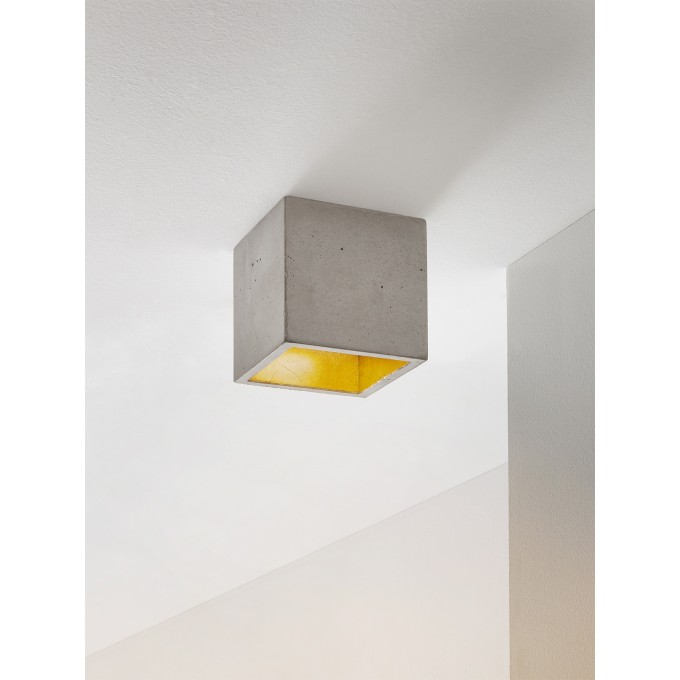 GANTlights - [B7] Deckenspot quadratisch Beton und Gold
