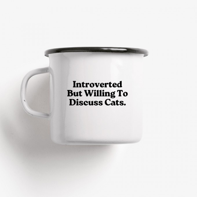 typealive / Emaillebecher Tasse / Discuss Cats