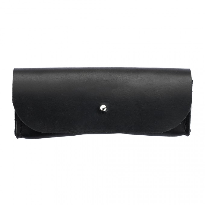 hecho. Brillenetui aus Pull-Up Leder | Handmade & Fair-Fashion | „Carlo“ (Asphalt)