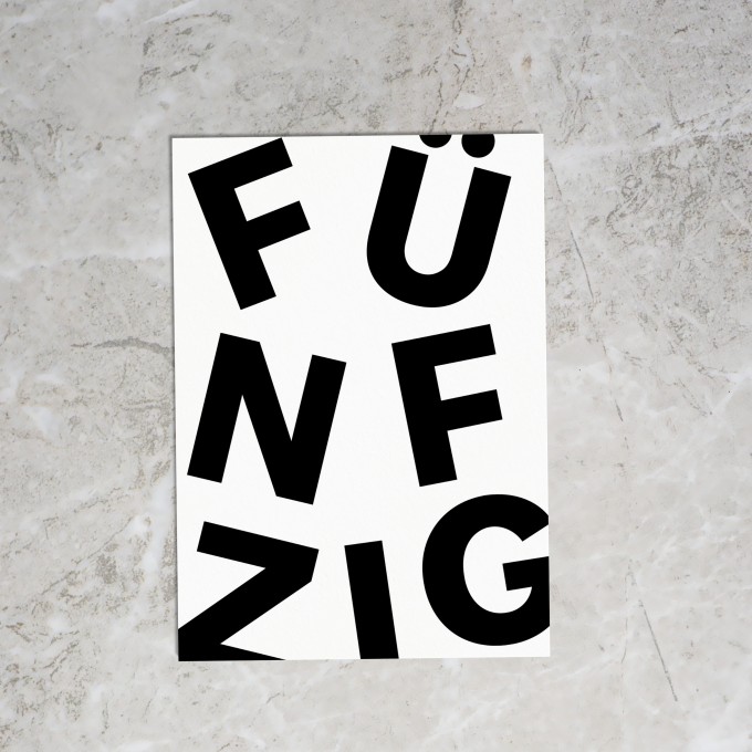 Loveisthenewblack — Postkarte "Fünfzig"